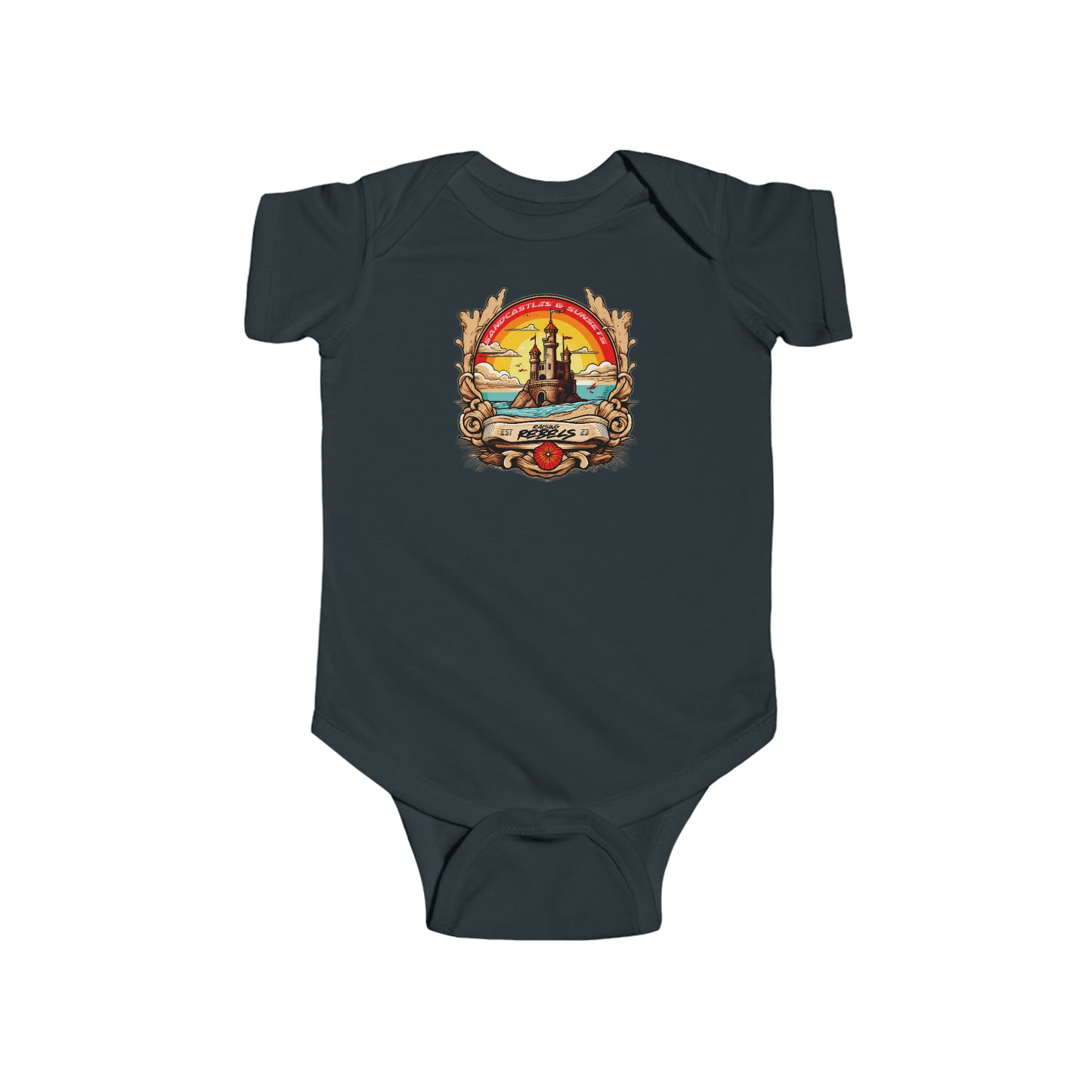 Sandcastles & Sunsets- Baby Onesie