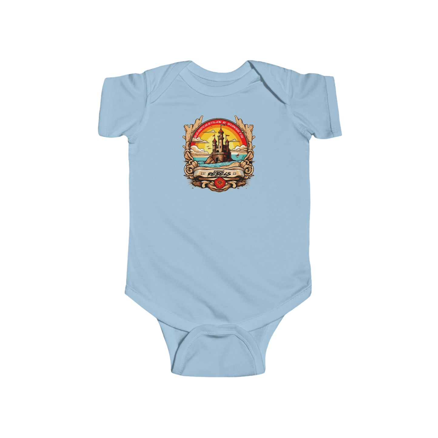 Sandcastles & Sunsets- Baby Onesie