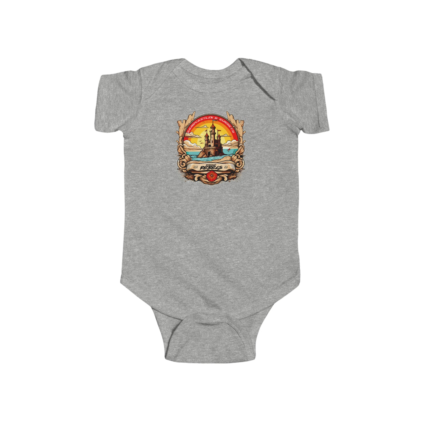Sandcastles & Sunsets- Baby Onesie