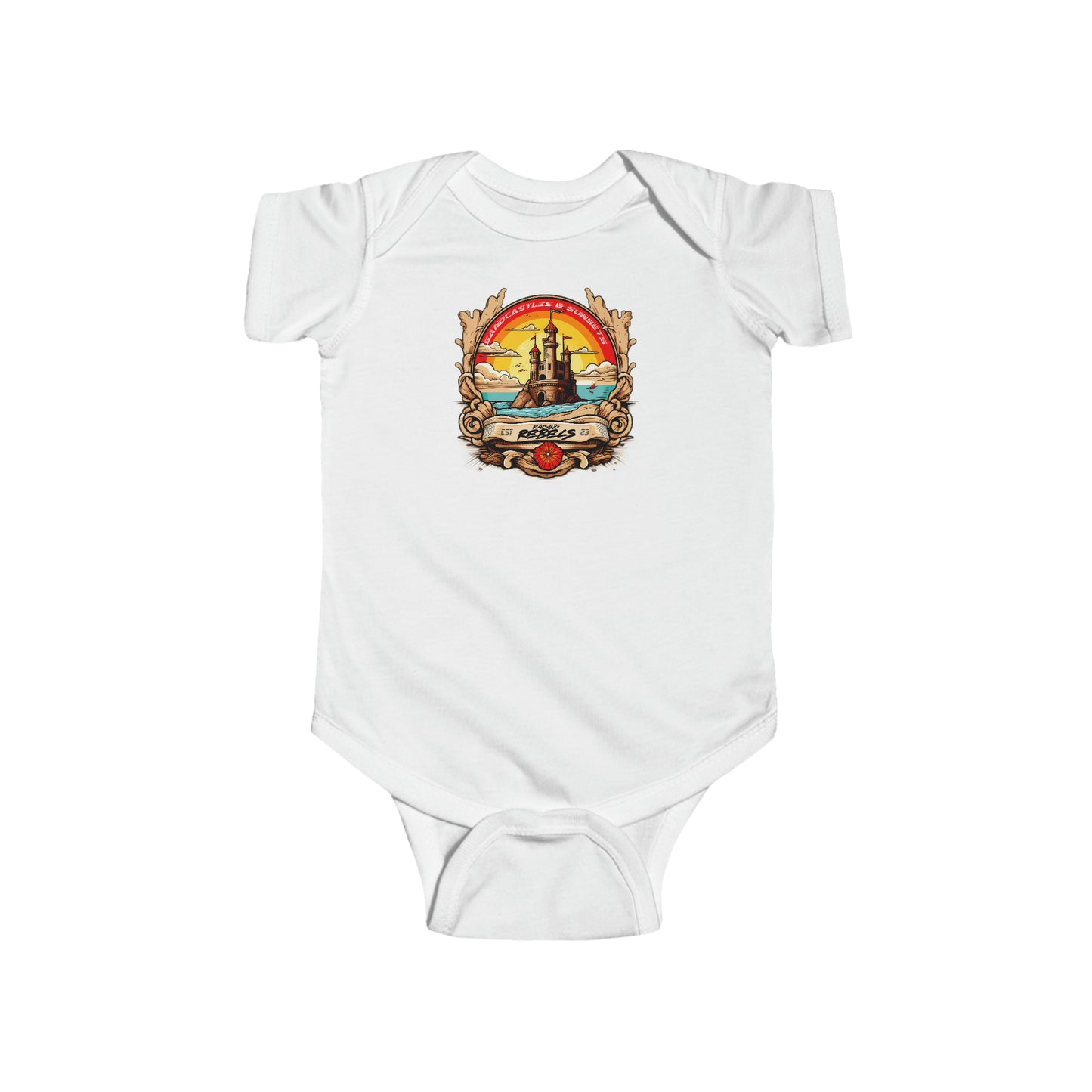Sandcastles & Sunsets- Baby Onesie